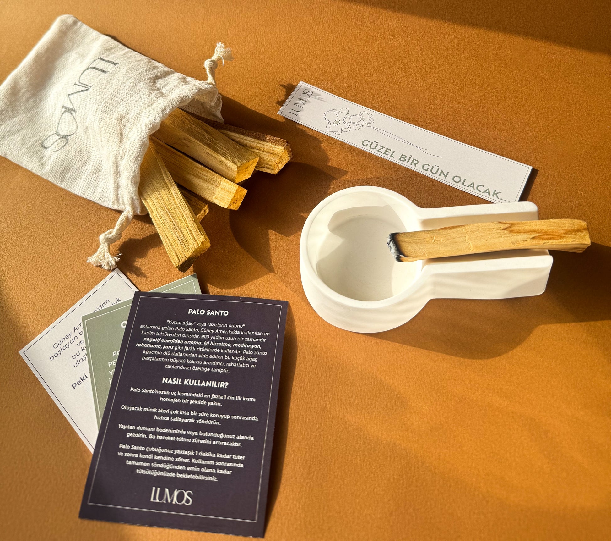 Palo Santo Özel Tütsülük Seti - Beyaz